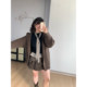 FishCake large size slightly fat sweet stacked A-line pleated skirt versatile casual cake skirt for women
