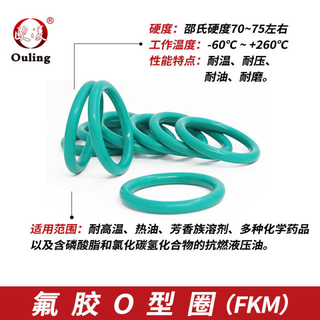 Fluoride glue FKM sealing ring O -type ring rubber cushion ring resistance high temperature, corrosion, wear -resistant oil -resistant oil sealing Daquan
