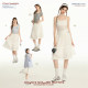 CyNi gentle style versatile white spliced ​​cake skirt long skirt skirt women's design sense French high waist slim o