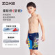 Zoke new style of children's mid-to-large boys professional racing training competition five-point swimming trousers