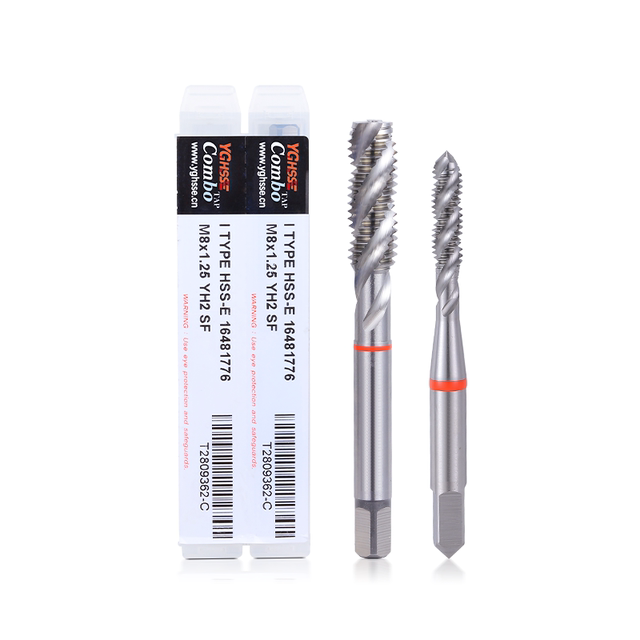 Original imported YG HSSE cobalt-containing hardened high-speed steel tip tap steel aluminum iron spiral tap M2.5M4M30