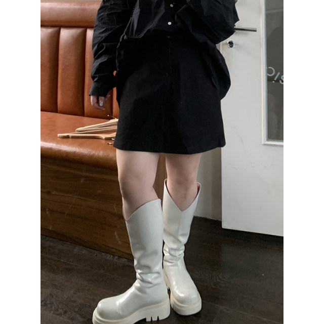 Little fat thunder straight skirt for women in summer fat mm large size high waist versatile A-line skirt to make them look slim and hot girl hip-covered short skirt