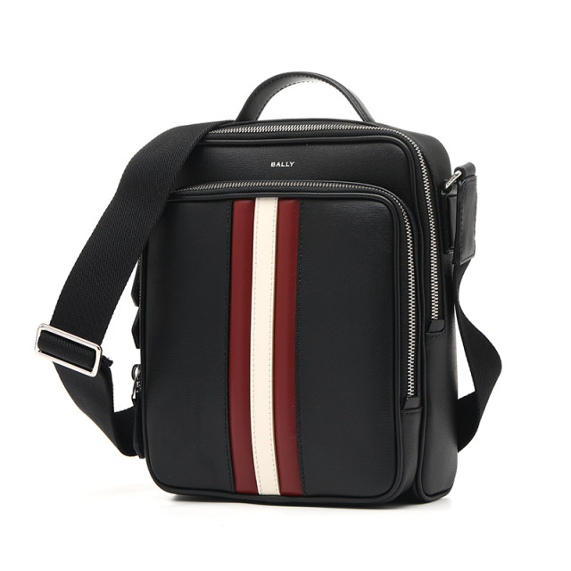 Bally/Bally new men's classic contrasting striped straps one-shoulder crossbody backpack fashionable