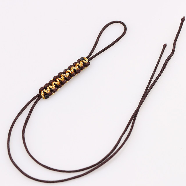 Gold wire flat knot pull ring hand-woven gold wire coil tied pendant tail fake pull ring to make small accessories for bracelets and necklaces