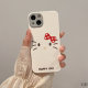 Qiqian line Hello Kitty iPhone17 mobile phone case 16 suitable for Apple 14/13 promax leather 15 soft shell 12 girly heart 11 cute cartoon Hello Kitty new all-inclusive
