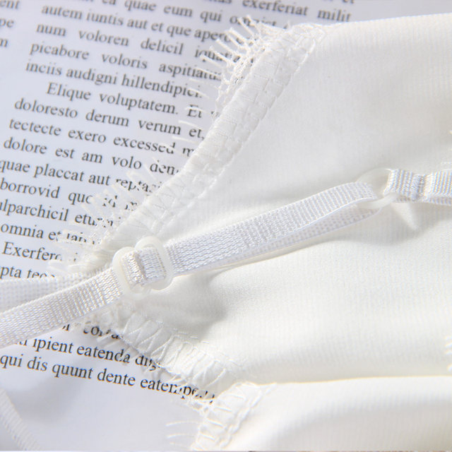 Eyelasse lace V -neck satin suspender vest female summer with a suit with bottom ice silk white acetic acid top
