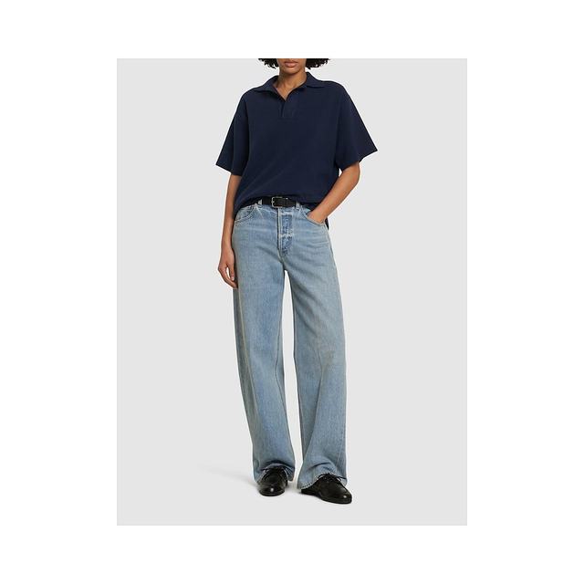 1h refundable Hong Kong Direct Mail AUTRY Women's Knitted POLO shirt blue blue comfortable and fashionable