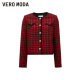 Vero Moda Outlet Tweed Jacket for Women in Autumn and Winter New Elegant Tweed Houndstooth Short Style