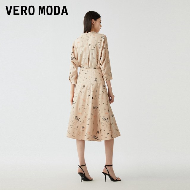 Vero Moda Outlet Skirt Summer Clearance High Waist A-line Skirt Mid-length Irregular Skirt Hem Style Women