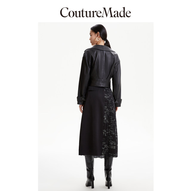Vero Moda Outlet Skirt Summer New Elegant Temperament Print High Waist Pleated Skirt Skirt for Women