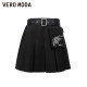 Vero Moda Outlet Skirt in summer new style new Chinese style high waist pleated dragon embroidered short skirt popular