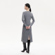 Vero Moda Outlet Knitted Dress Fall New Bamboo Print Rear Slit Long Sleeve Round Neck Trendy
