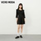 Vero Moda Outlet Dress Spring and Autumn New A-line Skirt Cropped Sleeve Romantic Elegant Temperament Lace Neck