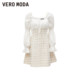 Vero Moda Ora dress in autumn and winter new waist -collar bubble sleeve splicing sweet style tattoo girl
