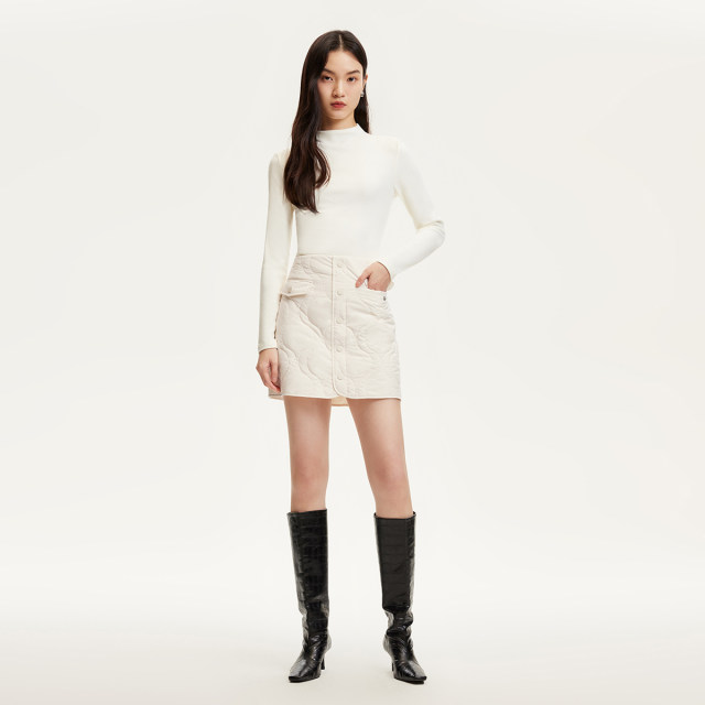 Vero Moda Outlet Skirt Summer New American casual retro A-line skirt Single-breasted short skirt trendy
