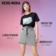 Vero Moda Outlet Skirt Summer Clearance Denim Short Skirt High Waist A-line Casual and Versatile Fashion Women's Fashion