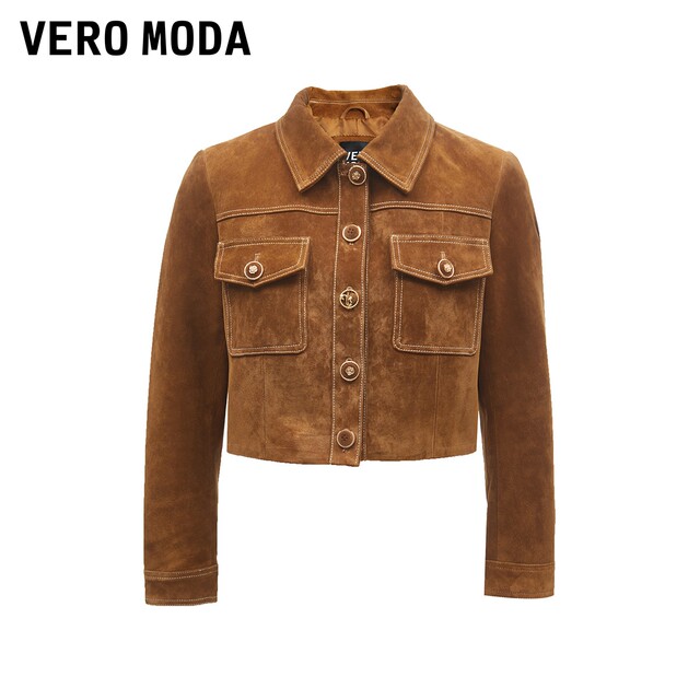 Vero Moda Outlet Skirt in summer new high-waisted A-line pig leather simple and elegant commuting skirt popular