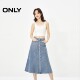 ONLY Summer Fashion Fishtail High Waist Slim Mid-length Denim Skirt for Women
