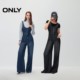 
ONLY Summer Casual and Versatile Slim High Waist Overalls Jeans Women