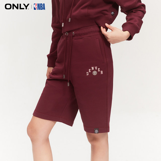 
ONLY Summer NBA Co-branded Drawstring High Waist Straight Shorts Casual Pants for Women
