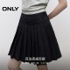 ONLY2025 summer new style college style solid color A-line texture embroidered pleated skirt high waist short skirt skirt women