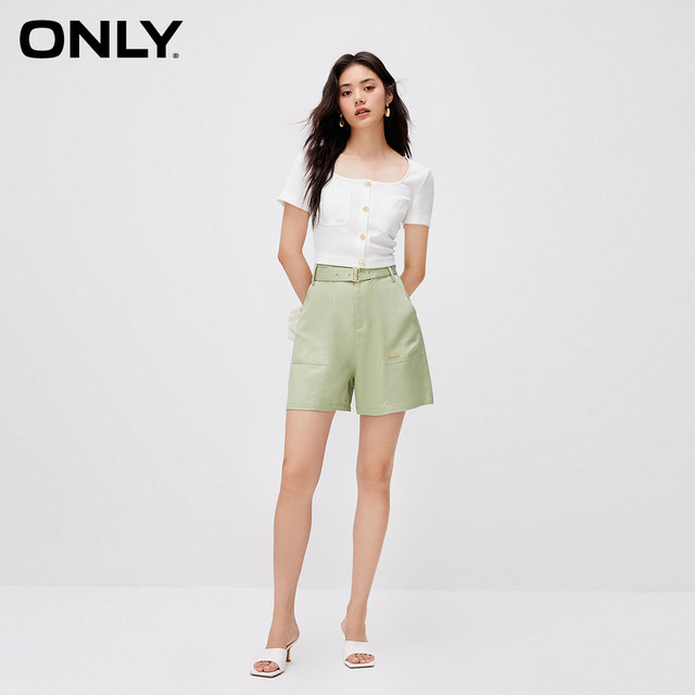 ONLY Outlet Spring Fashionable Casual Slim High Waist Straight Shorts Casual Pants Women