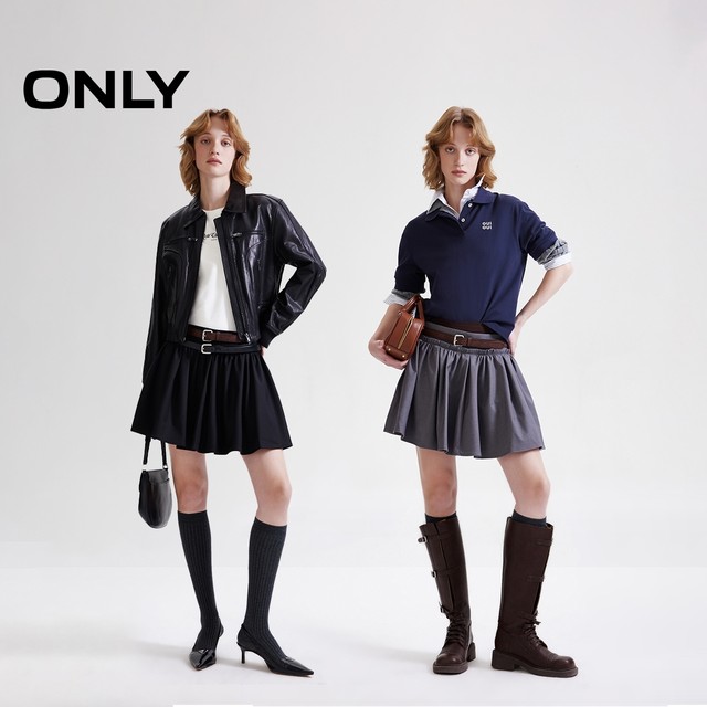 ONLY Outlet 2025 summer new versatile sweet and cool design short skirt fluffy skirt women