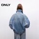ONLY Outlet 2025 summer new 3D digital printing design loose shoulder lapel long sleeve denim jacket for women
