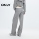 ONLY Summer Fashion Simple Loose Contrast Embroidered Elastic Rope Casual Pants for Women