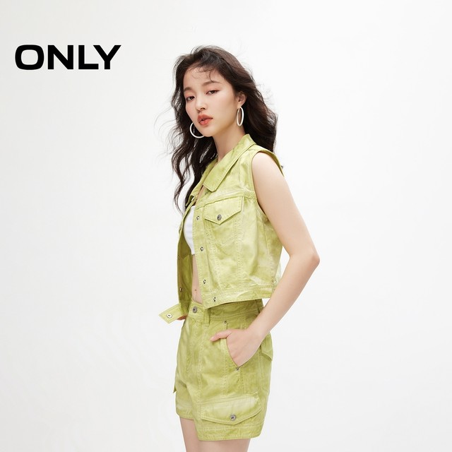 
Summer trendy design retro old washing short vest for women