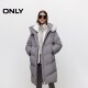 ONLY Outlet Winter 90 White Goosevelt Warm Fur Collar Loose Hooded Down Jacket for Women