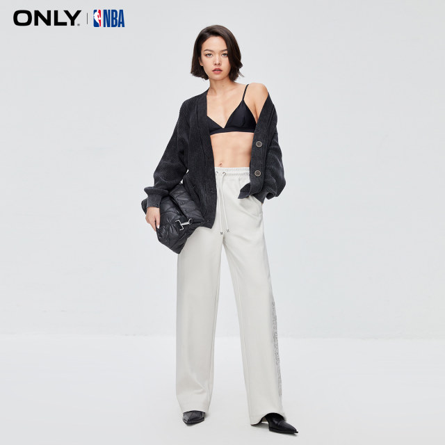 
ONLY Summer NBA co-branded trendy cool casual embroidered high-waist casual pants for women