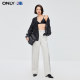 
ONLY Summer NBA co-branded trendy cool casual embroidered high-waist casual pants for women