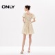 
ONLY Summer Palace Style French Retro Square Collar Waist Short Dress Dress Women