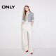ONLY Outlet 2025 Summer New Simple Embroidery Loose Straight Pants Pants for Women
