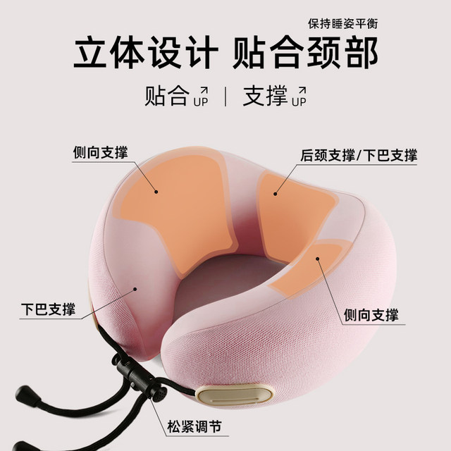 U-shaped pillow, aircraft neck pillow, high-speed rail, long-distance sleeping, portable neck pillow, cervical spine, U-shaped pillow, cushion, travel head pillow