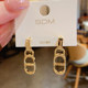 Retro metal cold style earrings for female Internet celebrities, versatile earrings, high-end earrings, 2025 new hot style