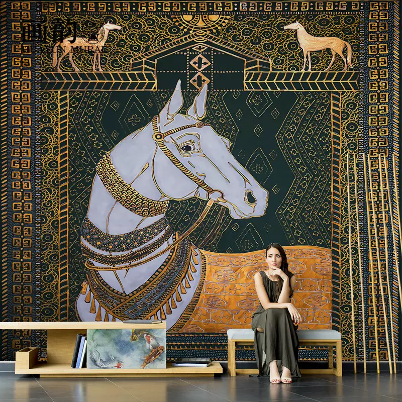 骏马墙布画 新人首单立减十元 22年1月 淘宝海外