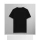 Self-operated members only women's big round neck T-shirt - Charcoal grey straight hair
