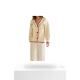Self-operated able cream embroidered V-neck cardigan straight
