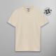 Self-operated members only women's big round neck T-shirt - off-white straight hair