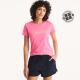 Self-operated Nautica Women's Logo Aluminum Foil Pattern T-Shirt - Stunning Pink 16-2130 [USA
