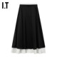 IT Japanese ENFLD women's skirt long skirt new style literary temperament splicing skirt hem umbrella skirt 131281XO