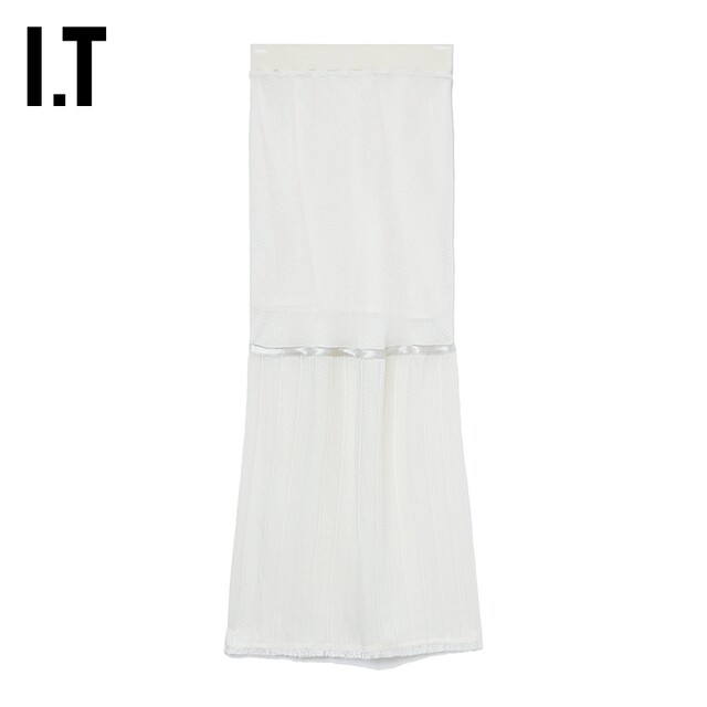 IT HELMUT LANG women's skirt flowing and chic splicing micro-transparent midi skirt 4H0303XL