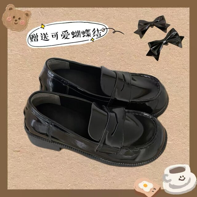 Xiongxiong Daily original JK uniform shoes student basic model single shoes medium and low heels
