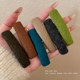 Korean retro woolen bb clip hair clip for women 2025 new bangs broken hair side clip simple back head clip headwear