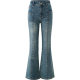 Ya Lida stretched straight tube flared pants, loose, thin, slightly lime jeans female 2025 spring new mop pants tide
