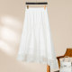 DONEED summer style temperament literary style asymmetric design A-line skirt versatile casual mid-length skirt for women