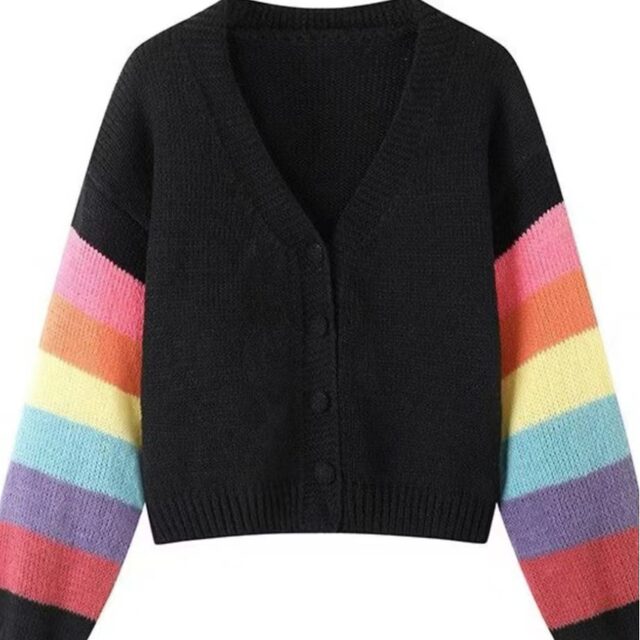 Yellow Knitted Cardigan Spring and Autumn Women 2024 New Small Loose Design Sweet Loose Short Jacket Trendy