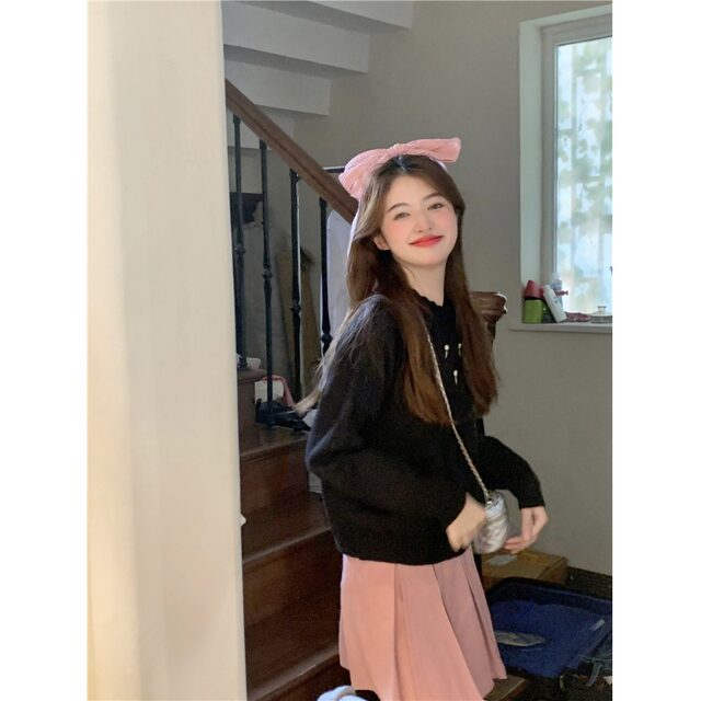 Large size fufu sweet new turtleneck sweater for women in autumn underwear base shirt small top
